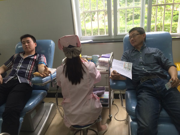 滁州公司组织员工为受伤员工献血